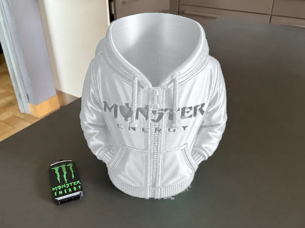 Portalatas Monster Energy 3D - color blanco