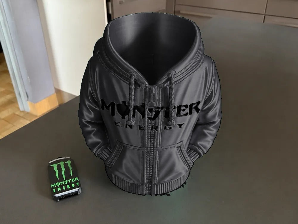 Portalatas Monster Energy 3D - color negro
